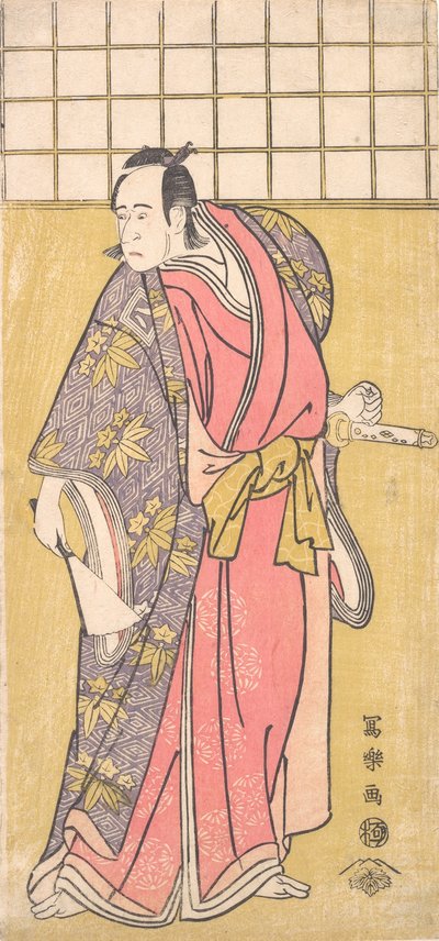 俳優市川彌生三代目。 1794年。 作： Toshusai Sharaku