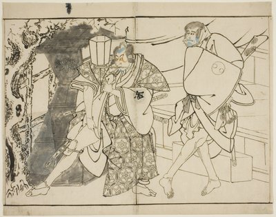 俳優の嵐竜三と八代目森田寛也 作： Toshusai Sharaku