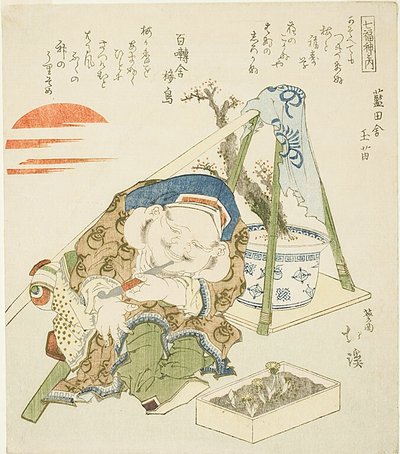 大黒、「七福神の内」シリーズより 作： Totoya Hokkei