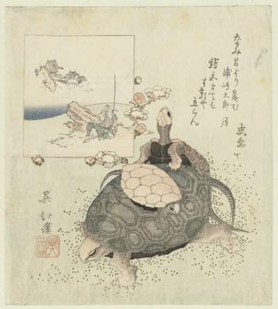カメ 作： Totoya Hokkei