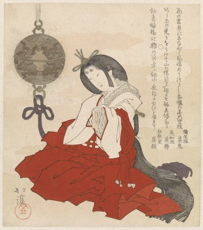 香炉を持つ女性 作： Totoya Hokkei