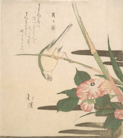 ウグイスとツバキ 1815-20年頃 作： Totoya Hokkei