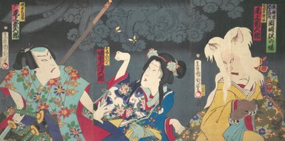 尾上 聞くゴロ Ｖ あｓ 音羽家 猫 の 家 理ｇｈｔ、 バンド 密頃 位Ｖ あｓ 愛書 陸奥 線ｔ。。。、 １８７０。 作： Toyohara Kunichika
