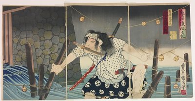 五代目尾上菊五郎 鳥居常右衛門役 「五風土気歌舞伎の本読」シリーズより 作： Toyohara Kunichika