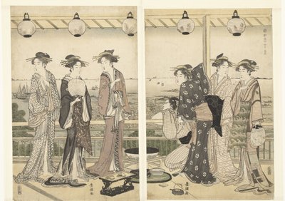 夏のシーン なつけい 南の四季（シリーズタイトル） 南式 作： Toyokuni (II) , Utagawa
