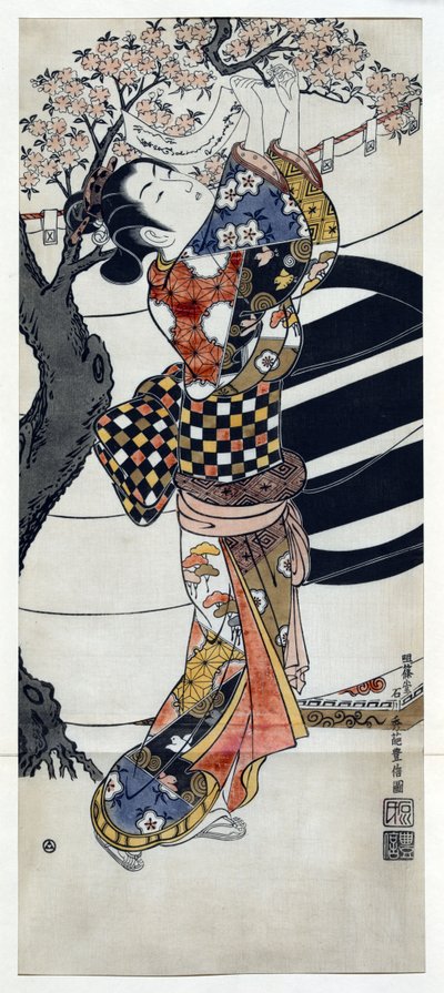 石川豊信（1711-1785）の木版画、1741年頃。 作： Toyonobu Ishikawa