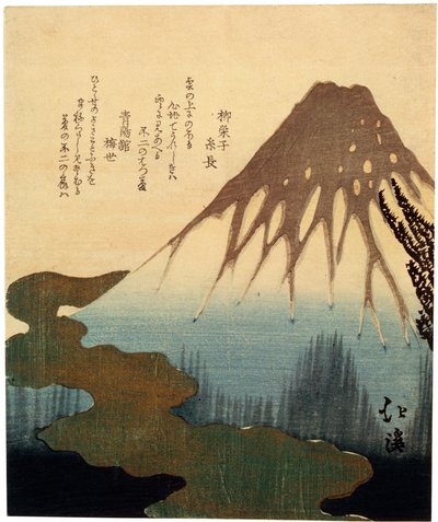 富士山。 19世紀。 作： Toyota Hokkei