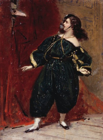 トランクイッロ・クレモナ（1837-1878）の「ベルサグリエールの仮面 作： Tranquillo Cremona