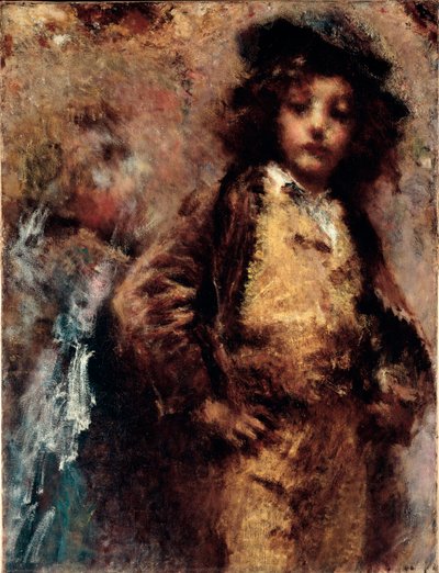 貧しくも美しい ダンディに見える青年の肖像画トランキッロ・クレモナ（1837-1878）の絵画 ゲネス、ネルヴィ、ガレリア・バイ・アルテ・モデルナ 作： Tranquillo Cremona