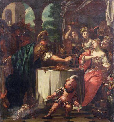 マーク・アンソニーとクレオパトラの饗宴、c.1705-10 作： TrevisaniFrancesco
