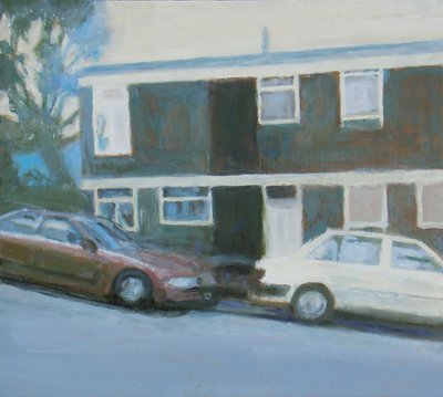 A place to live 13, 2011（合板に油彩） 作： トレバー・バージェス