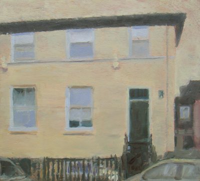A place to live 1, 2010（合板に油彩） 作： トレバー・バージェス