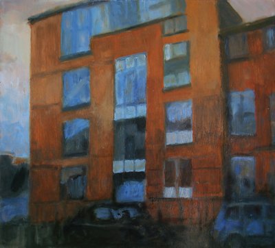 住む場所 21, 2011 （合板に油彩） 作： トレバー・バージェス