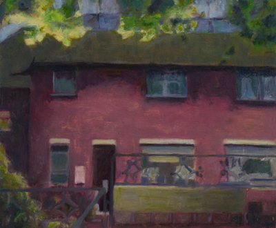 住む場所 29, 2012 （ベニヤ板に油彩） 作： トレバー・バージェス