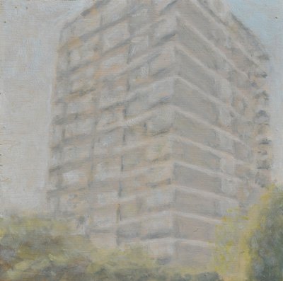 住む場所 36, 2012 （合板に油彩） 作： トレバー・バージェス