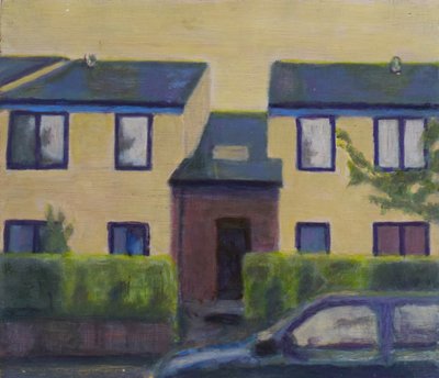 住む場所 38, 2012 (油彩、合板) 作： Trevor Burgess
