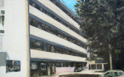 A place to live 9, 2011（合板に油彩） 作： トレバー・バージェス