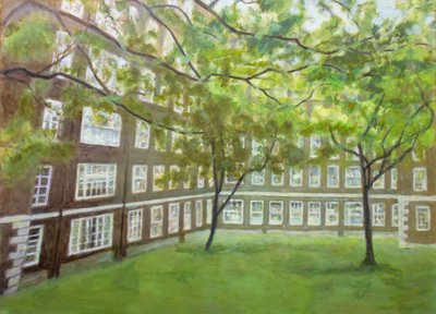 A place to live L1, 2012（合板に油彩） 作： トレバー・バージェス