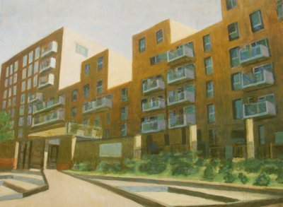 住む場所 L4, 2013 (油彩、合板) 作： トレバー・バージェス