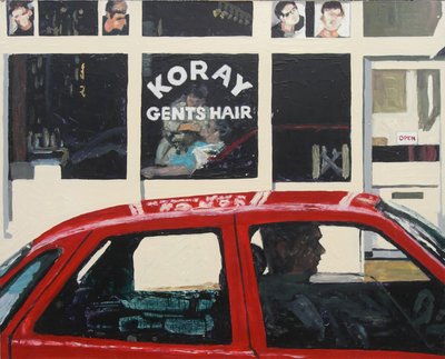 Koray Gents Hair, 2003（油彩・板） 作： トレバー・バージェス