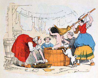 強制バス、「レ・デフォ・ホリブル」のイラスト、1860年頃 作： Trim
