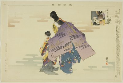 連載「能楽図絵」より百万 作： Tsukioka Kogyo