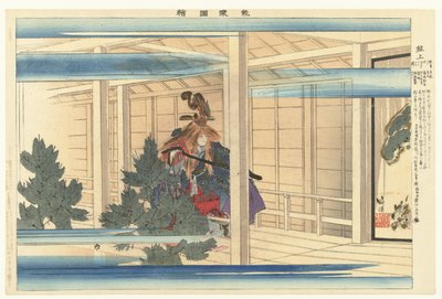 能楽「玄奘」の一場面 現帖 能楽絵（連載タイトル） 能楽図会 作： Tsukioka Kogyo
