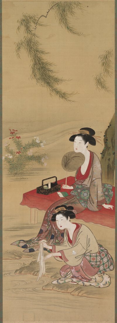 ウィローの下、1778年以降。 作： Tsukioka Sessai