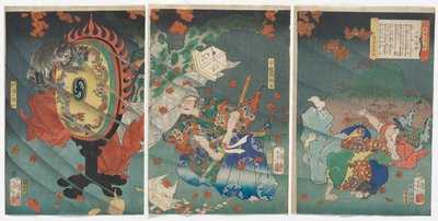 戸隠連山の晴天：平維茂朝臣 作： Tsukioka Yoshitoshi