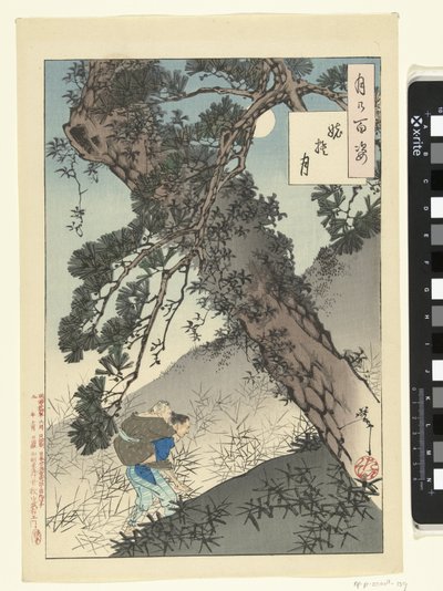 月と捨てられた老婆 姨捨の月 月百姿（シリーズタイトル） 月百師 作： Tsukioka Yoshitoshi