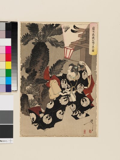 森の蘭丸と不思議なサゴヤシ 作： 月岡芳年