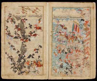 1596年のケレステスの戦い ハンガリーでのメフメト3世のキャンペーンの写本から 作： Turkish master