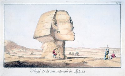 「横顔の大スフィンクスの頭」、18 世紀 作： Tuscher Hafniae