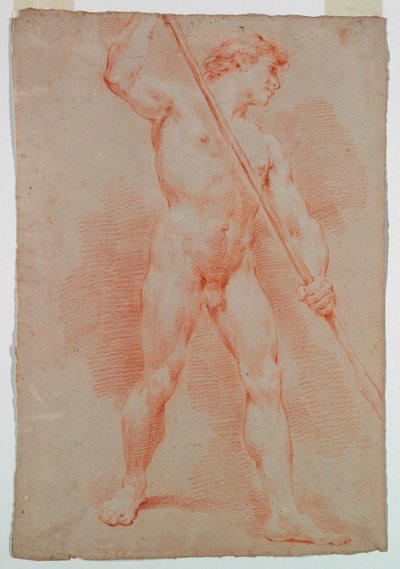 素描、ヌードの習作、1750年頃 作： Ubaldo Gandolfi