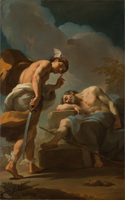 アーガスを斬首しようとする水星、1770年から1775年頃 作： Ubaldo Gandolfi