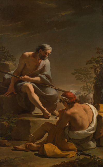 アーガスを眠りに誘う水星、1770年から1775年頃 作： Ubaldo Gandolfi