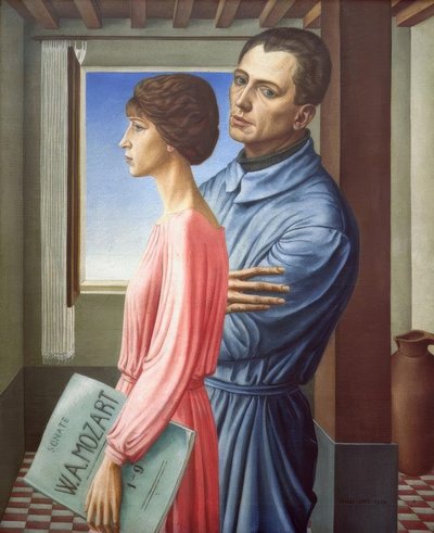 彼の妻と画家の肖像 作： Ubaldo Oppi