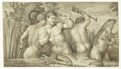 リュキアの農民はカエルに変身する 作： Ubekendt