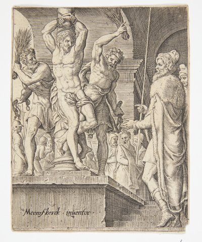 むち打ち 作： Ubekendt efter Dirck Volckertsz. Coornhert efter Maarten van Heemskerck