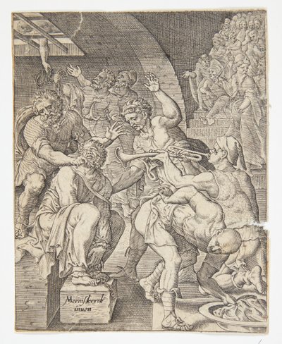 キリストの嘲笑 作： Ubekendt efter Dirck Volckertsz. Coornhert efter Maarten van Heemskerck