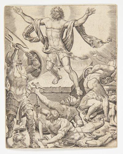 復活 作： Ubekendt efter Dirck Volckertsz. Coornhert efter Maarten van Heemskerck