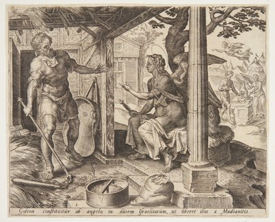 ギデオンに現れる天使 作： Ubekendt efter Maarten van Heemskerck