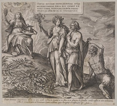 タイトル、苦行のアレゴリーと罪悪感 作： Ubekendt efter Maerten de Vos