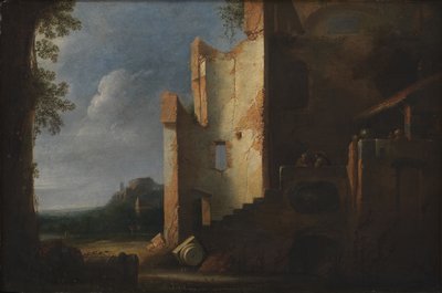 廃墟のある風景 作： Ubekendt hollandsk 1600 tallet