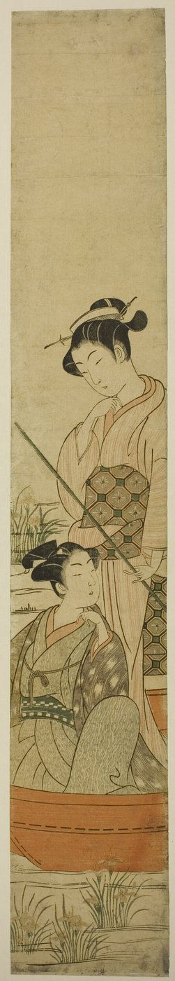 ボートに乗る若いカップル 作： Uchimasa