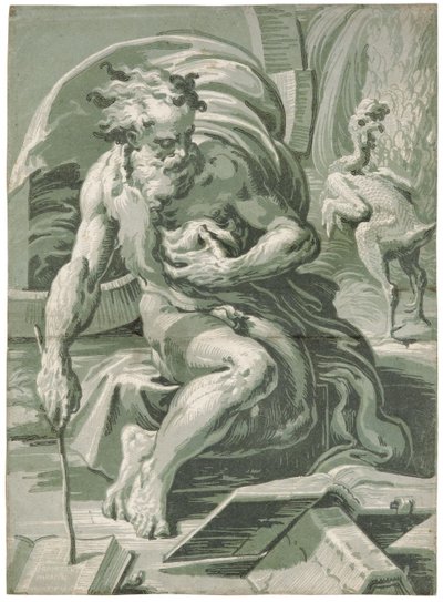 ディオゲネス、1527年以降。 作： Ugo da Carpi