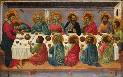 最後の晩餐、1310-1315 作： Ugolino di Nerio