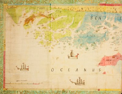 地図は国立図書館の地図コレクションよりこの地図はHanddrawn ()に掲載されたもので、Trøndelag, Nordland, Troms, kysten, sjøkartを示しています。 作： Ukjent tegner