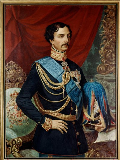 シャルル オブ ブルボン パルマ (1799 -1883)、パルマ公 - ブルボンのシャルル 3 世 (1823 - 1854) 19 世紀 (キャンバスに油彩) 作： Ulisse Passani