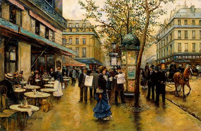 Place de l "Opera、Paris、 作： Ulpiano Checa y Sanz